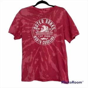 Outer Banks | bleached tie dyed tee shirt